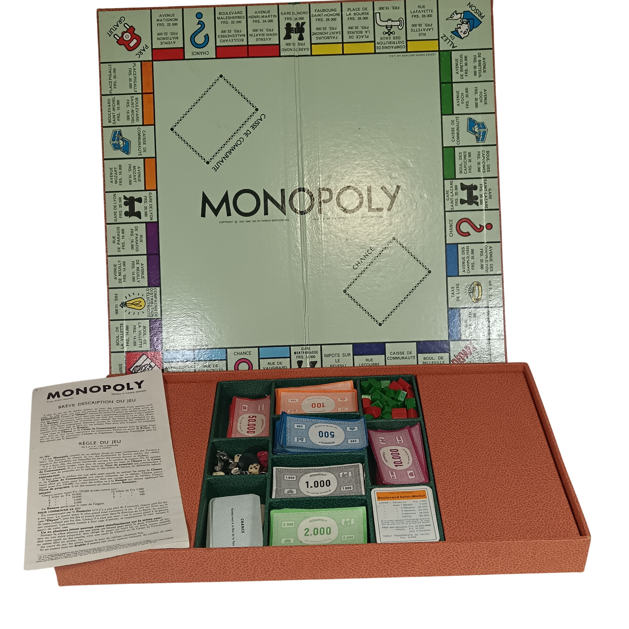 Monopoly ancien de 1961 État correct -  reconditionné disponible sur Label Emmaüs
